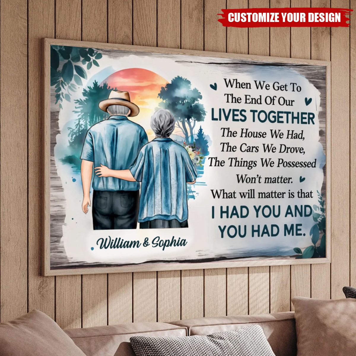 Together We Are What Matters Most - Couple Personalized Horizontal Poster