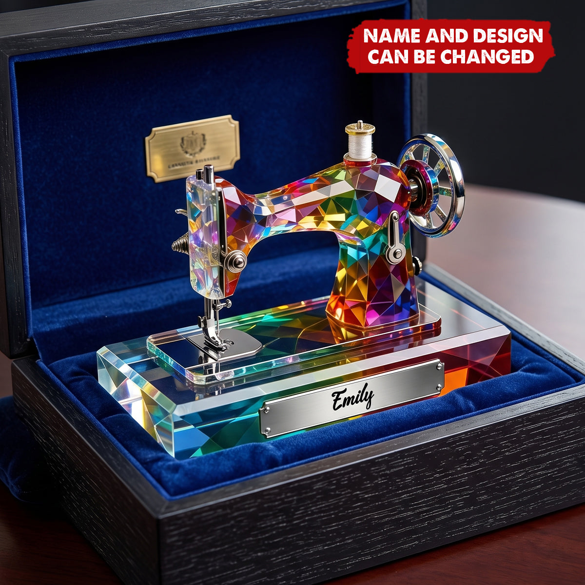 Sewing Machine - Personalized Acrylic Block Plaque