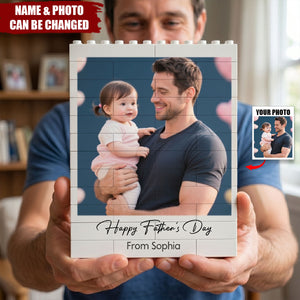 Custom Photo Happy Father's Day Building Brick Blocks Gift For Family