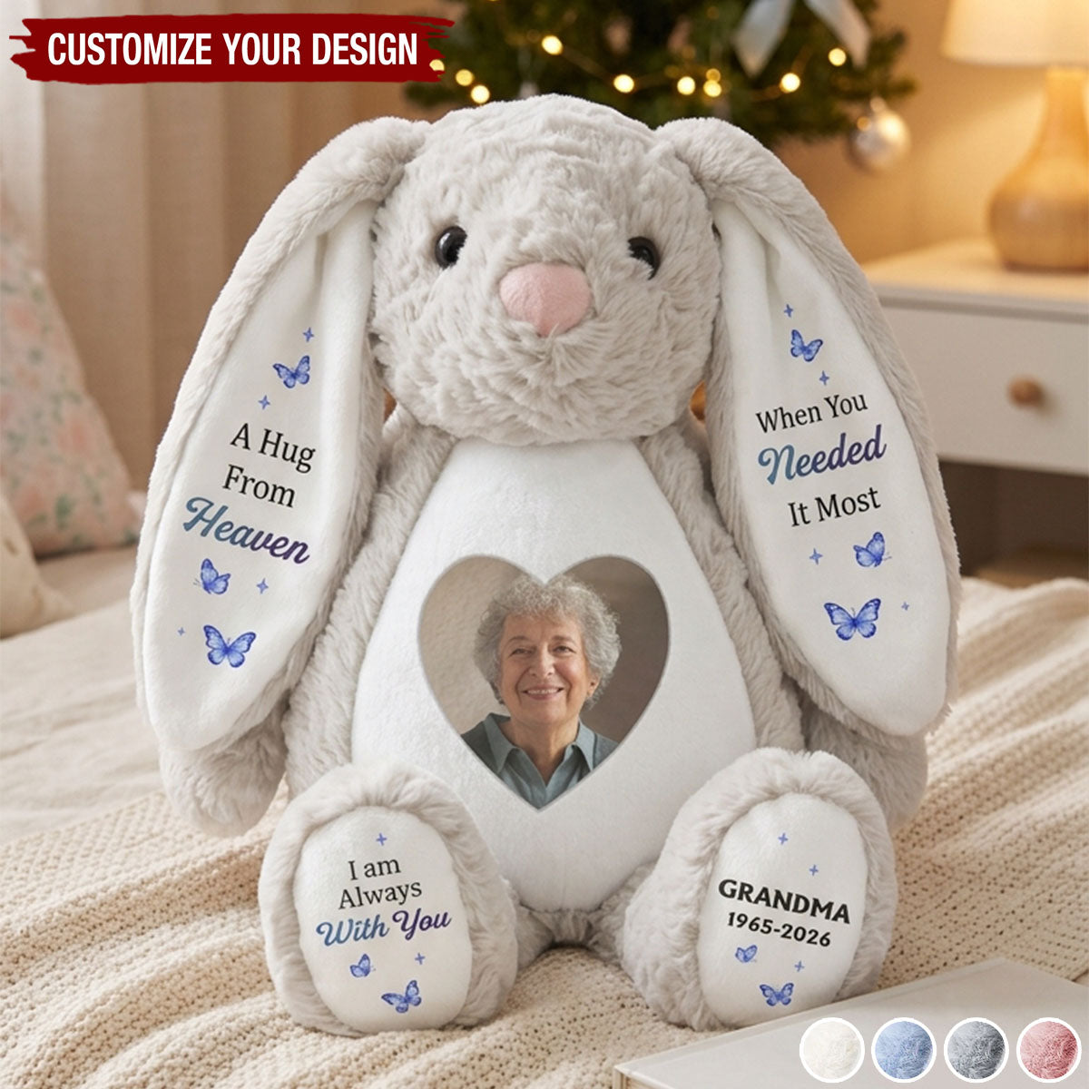 Memorial Sympathy Gifts For Loss - Personalized Bunny Plush