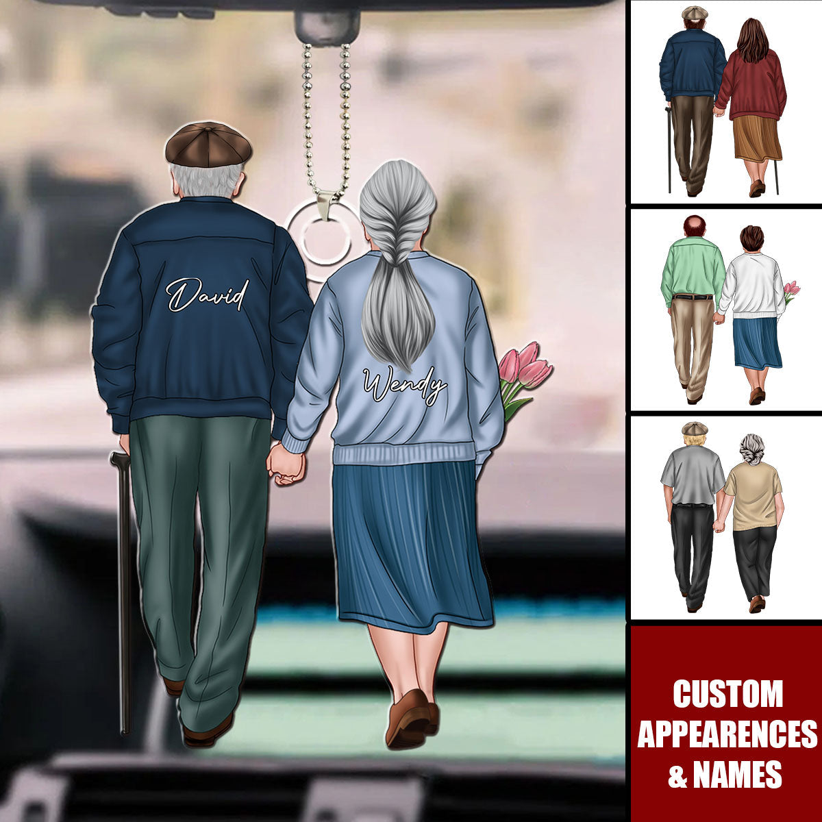 Personalized Gifts For Old Couples Ornament Hand In Hand Couple