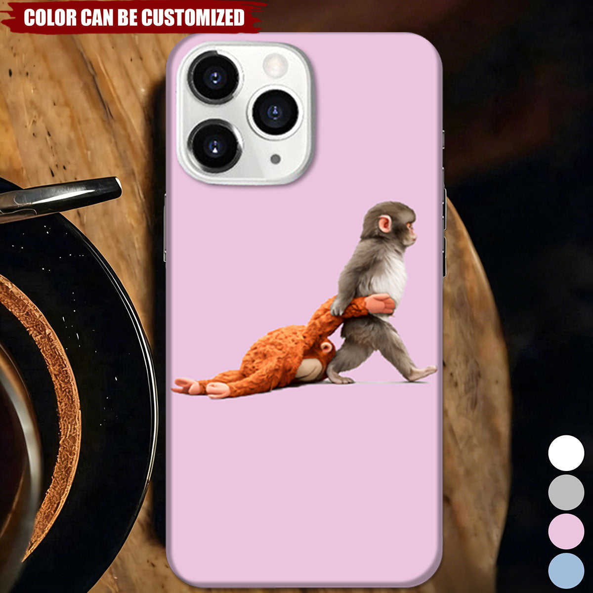 Monkey Punch Graphic - Personalized Viral Baby Monkey Phone Case, Animal Lover Gift