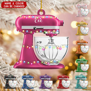 Personalized Baking Mixer Lights Christmas Ornament, Baking Ornament