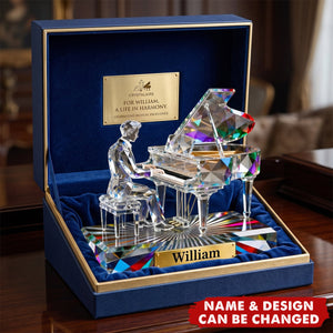 The Pianist’s Piano Desk - Personalized Acrylic Block Plaque