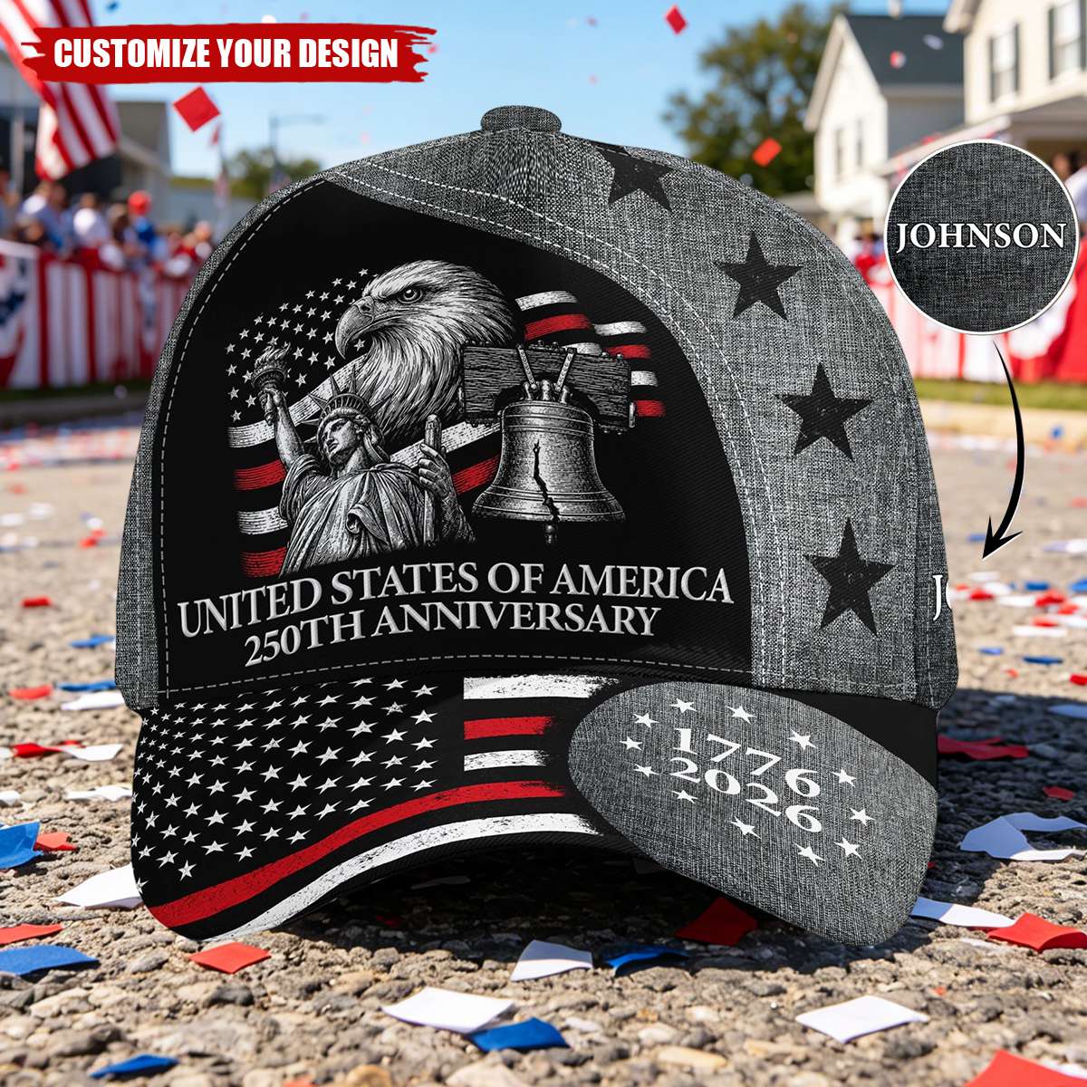 250Th Anniversary Us Independence Day - Personalized Cap