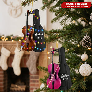 Personalized Cello Instrument Music Ornament, Cello Tree Ornament