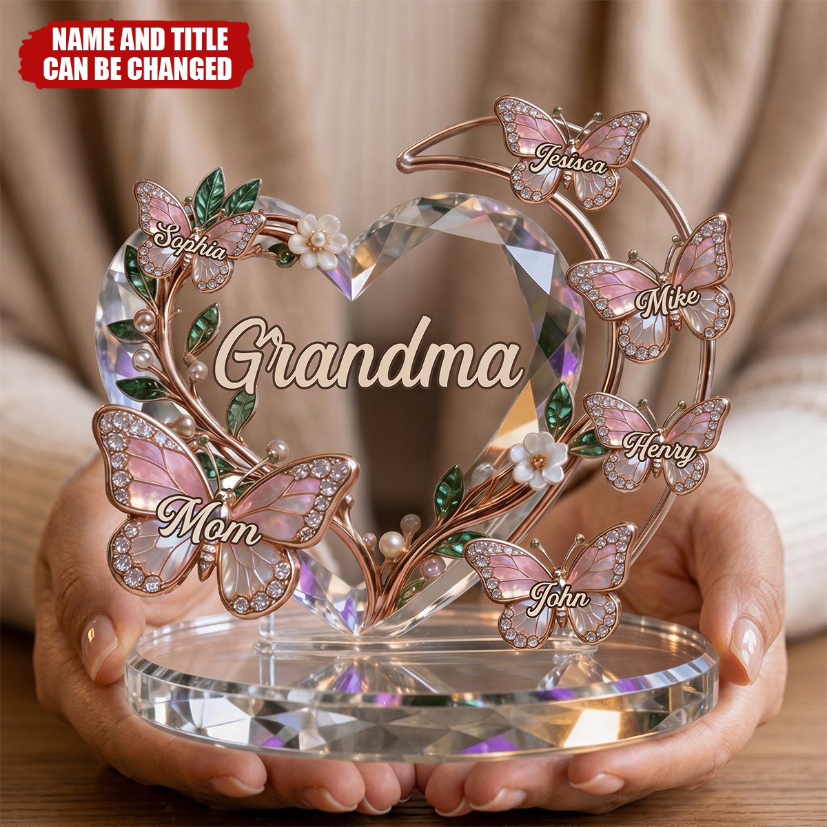 Best Mom Nana Mother Ever - Personalized Acrylic Block Plaque