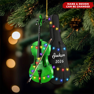 Personalized Cello Instrument Music Ornament, Cello Tree Ornament