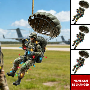 Military Parachutist - Personalized Veteran Ornament