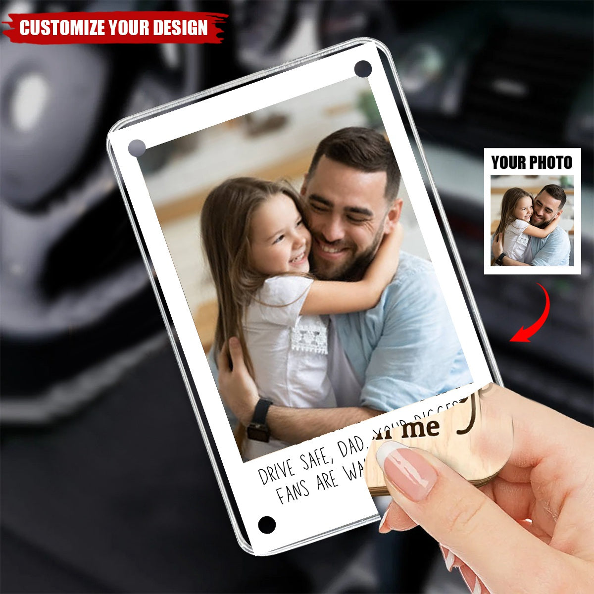 Dad Gifts Custom Photo Car Visor Clip - Personalized Father's Day Gift For Him