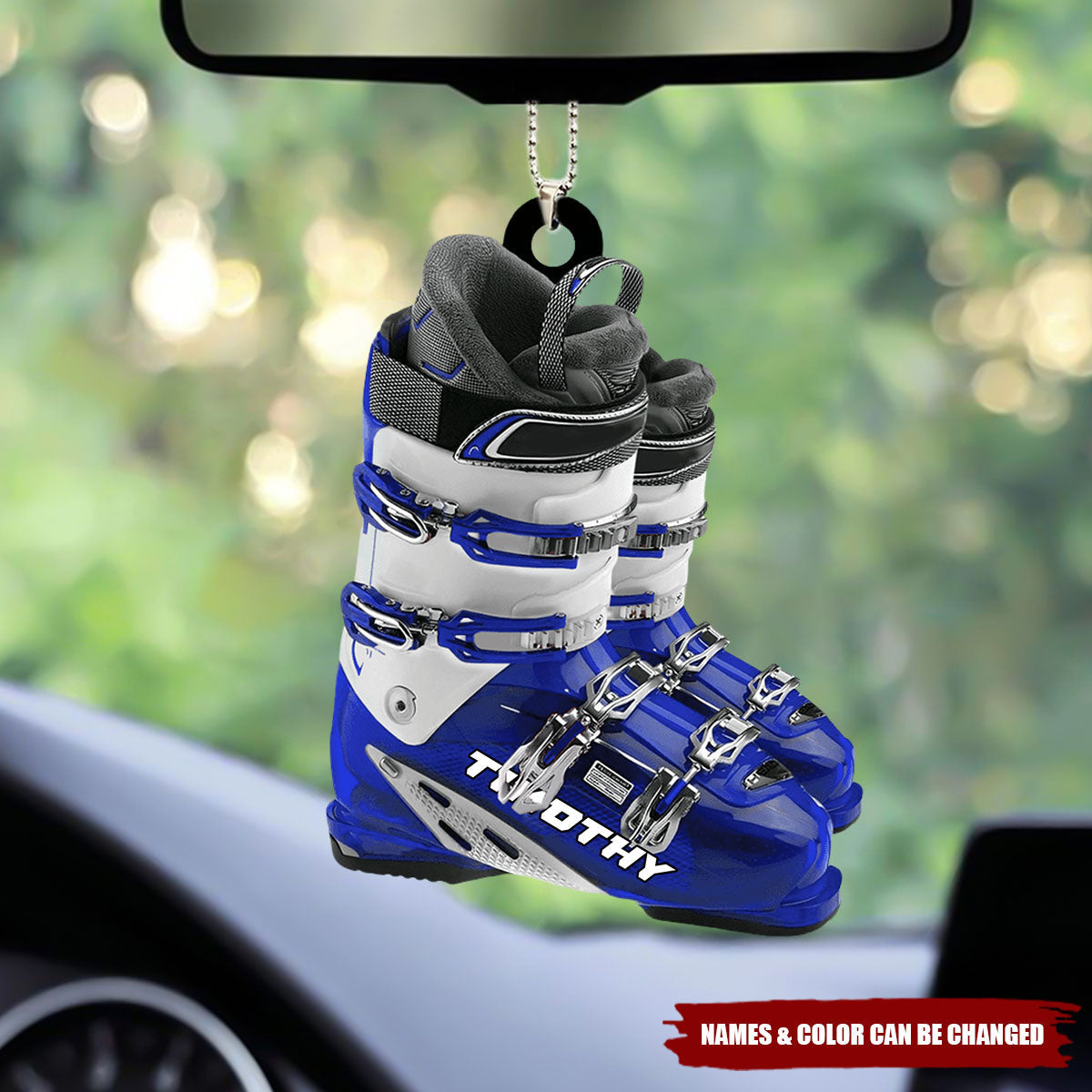 Winter Skiing Boots Personalized Ornament, Gift For Skiing Lovers