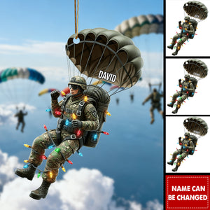 Military Parachutist - Personalized Veteran Ornament