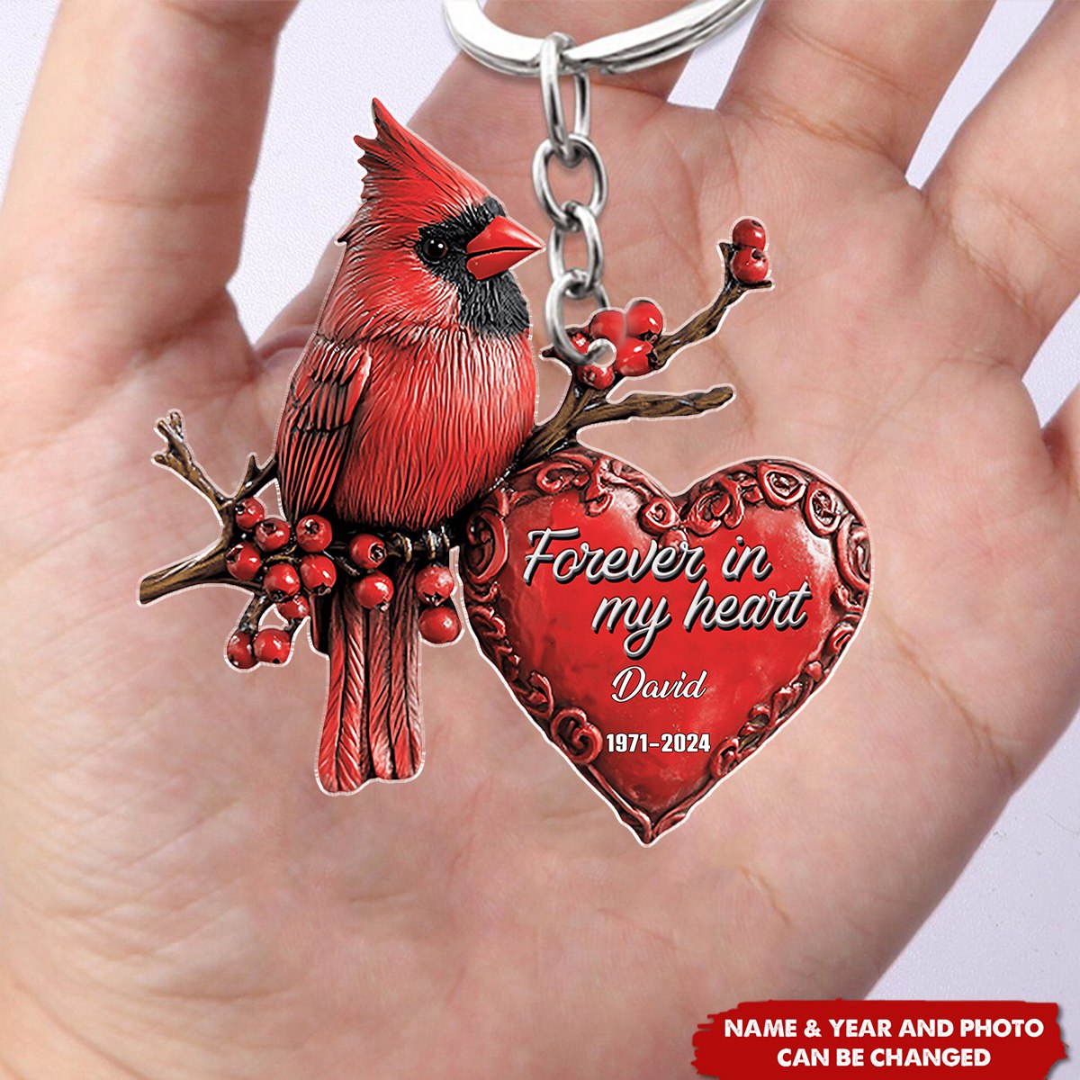 Forever In My Heart - Personalized Memorial Acrylic Keychain