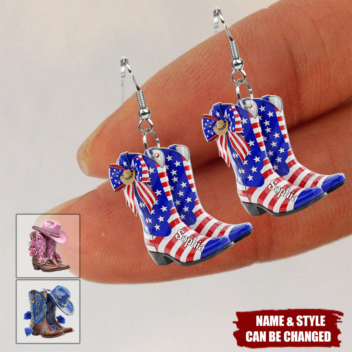 Cowgirl Boots - Personalized Cowgirl Earrings