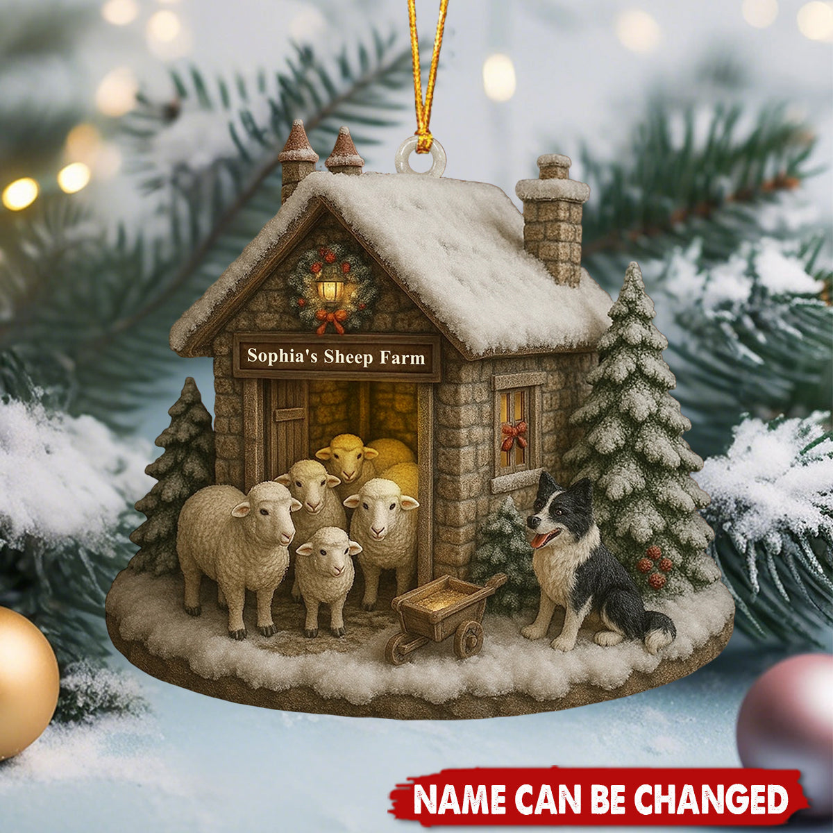 Celebrate The Season With Warmth From The Farm - Personalized Wooden Ornament