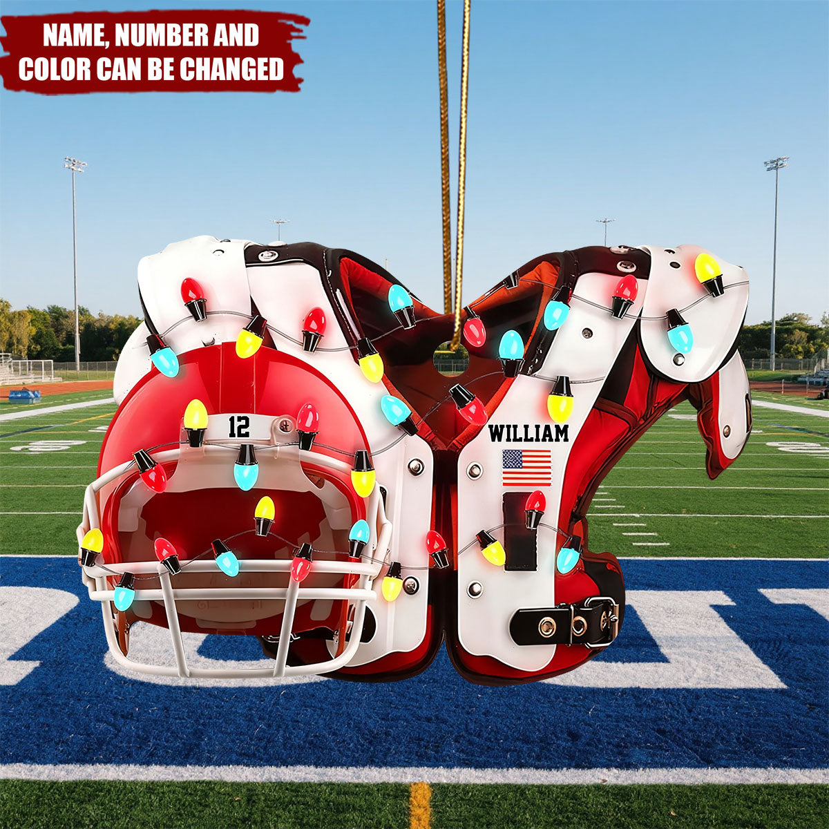 American Football - Personalized Christmas Acrylic Ornament