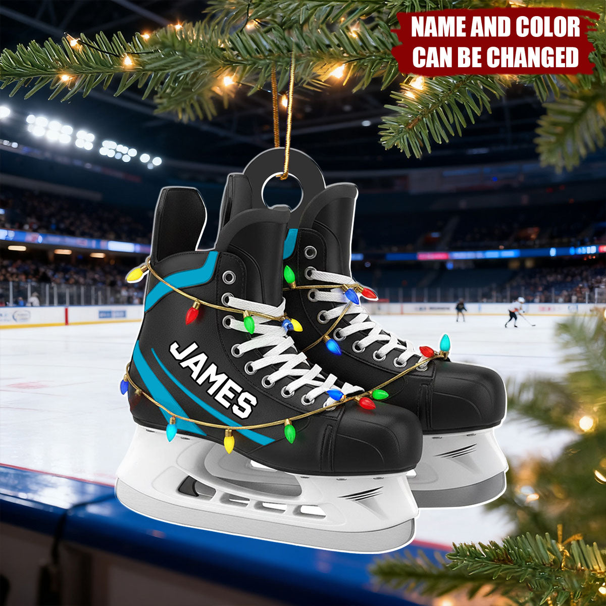 Hockey Skate - Personalized Christmas Acrylic Ornament