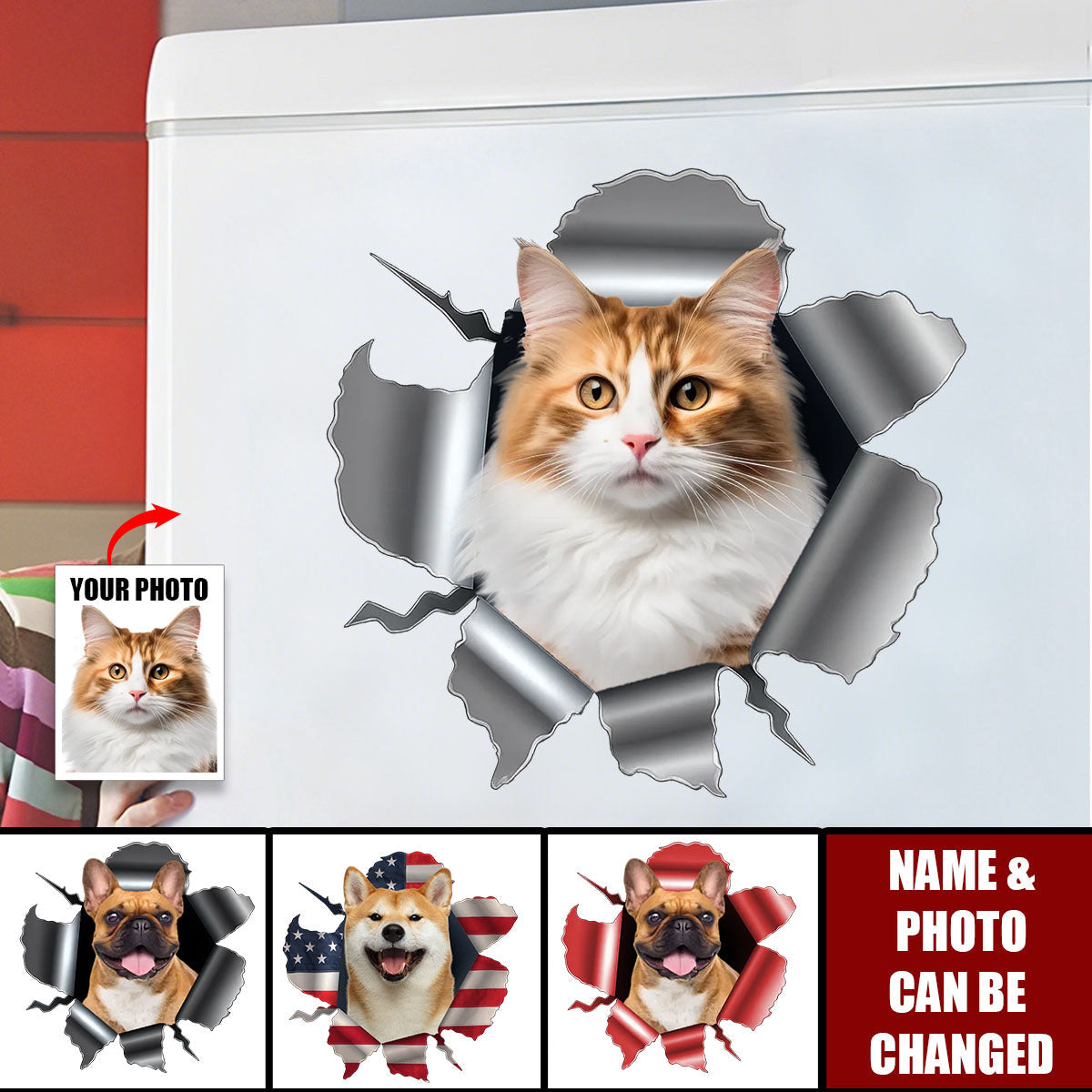 Custom Photo RV Decal - Personalized Birthday Gifts For Dog Cat Lovers