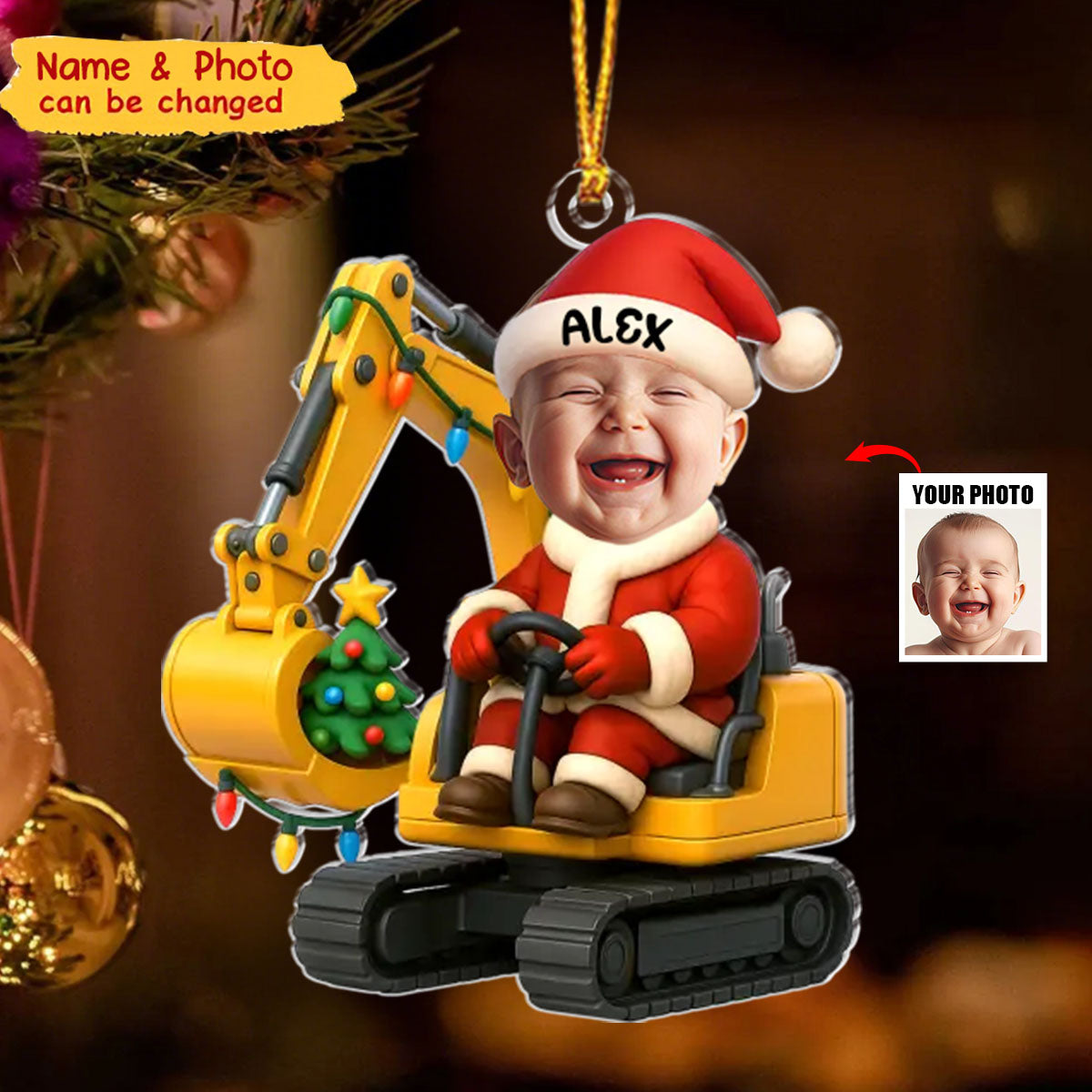 Custom Photo Acrylic Ornament - Personalized Christmas Gifts For Kids