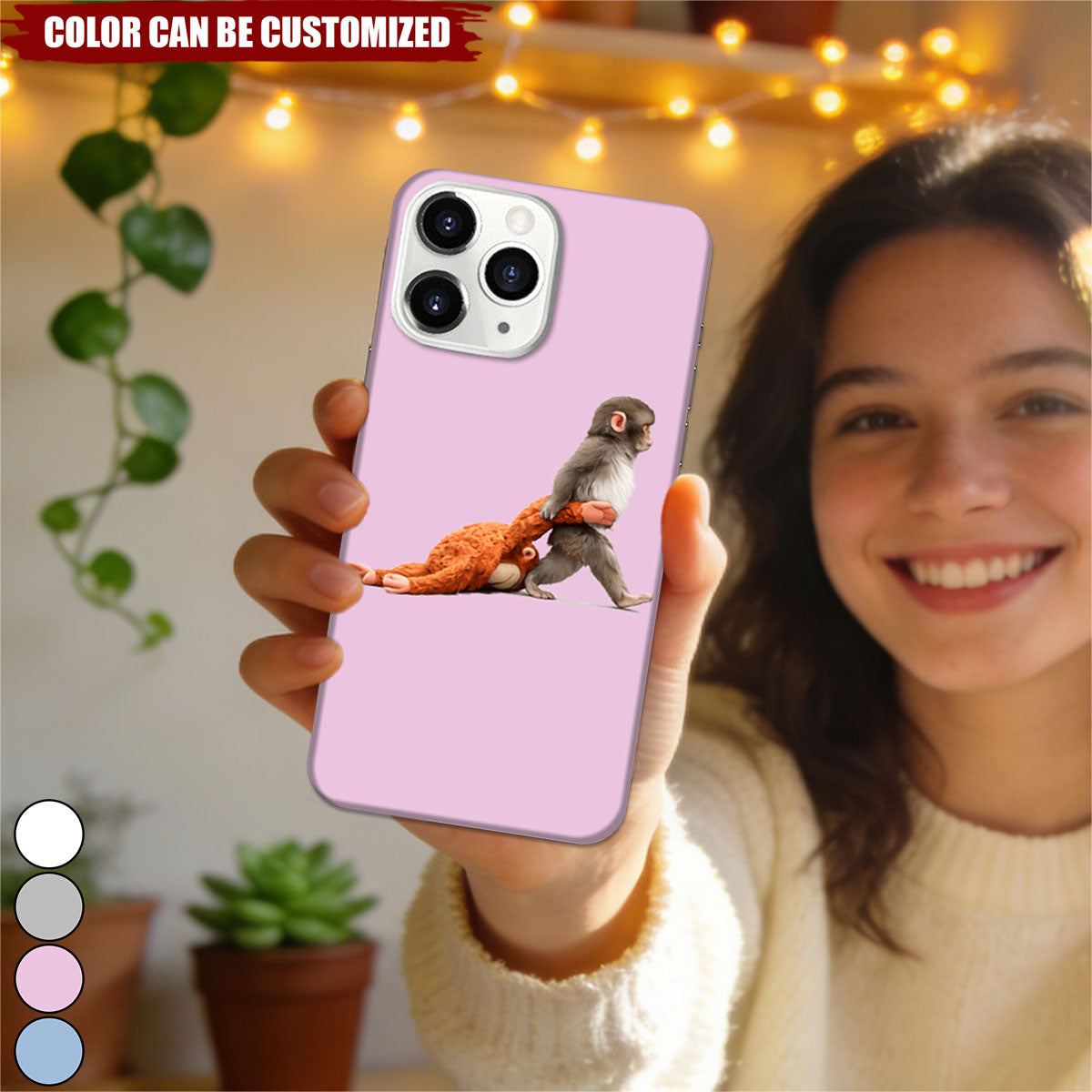 Monkey Punch Graphic - Personalized Viral Baby Monkey Phone Case, Animal Lover Gift