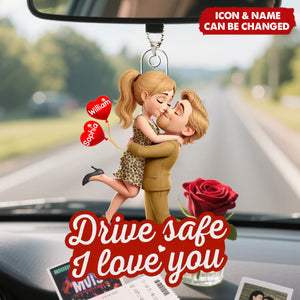 Acrylic Car Ornament - Personalized Anniversary Wedding Gifts For Husband And Wife, Him And Her - Forever Yours No Refunds