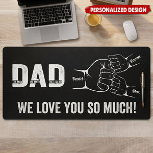 Father's Day Gifts, Dad The Man The Myth The Legend Father's Day Gift For Dad, Husband - Personalized Desk Mat