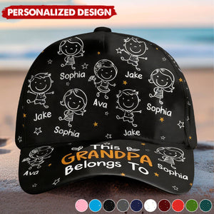 Personalized Classic Cap - This Grandpa Grandma Mommy Daddy Belongs To Doodle