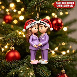 Personalised Bump's First Christmas Ornament, See You In 2026 Baby's Ornament