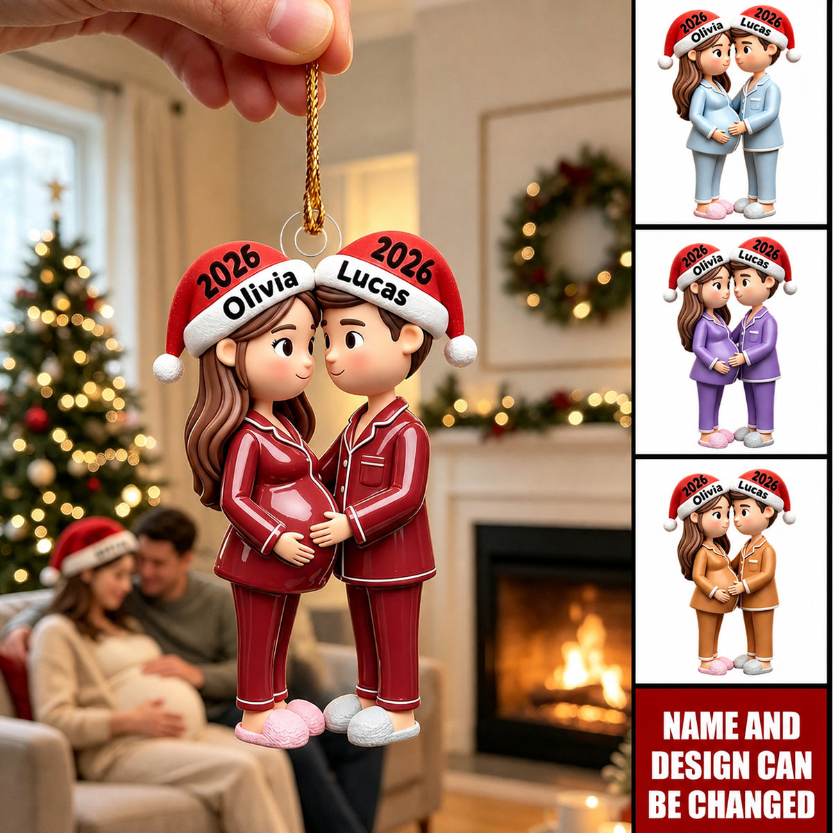Personalised Bump's First Christmas Ornament, See You In 2026 Baby's Ornament
