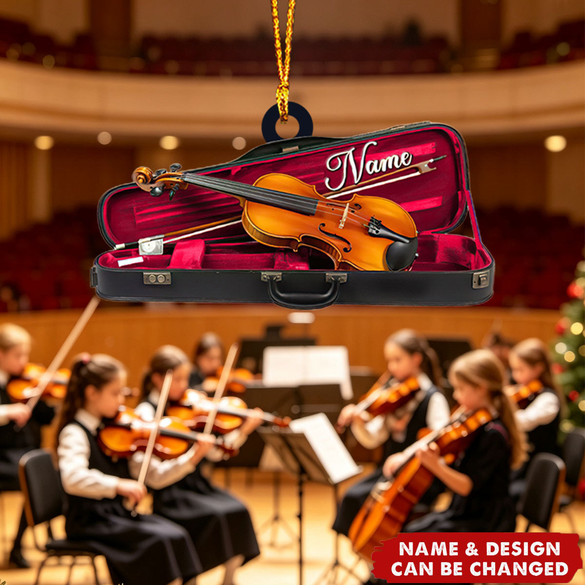 Personalized Violin Ornament, Gift For Violinist