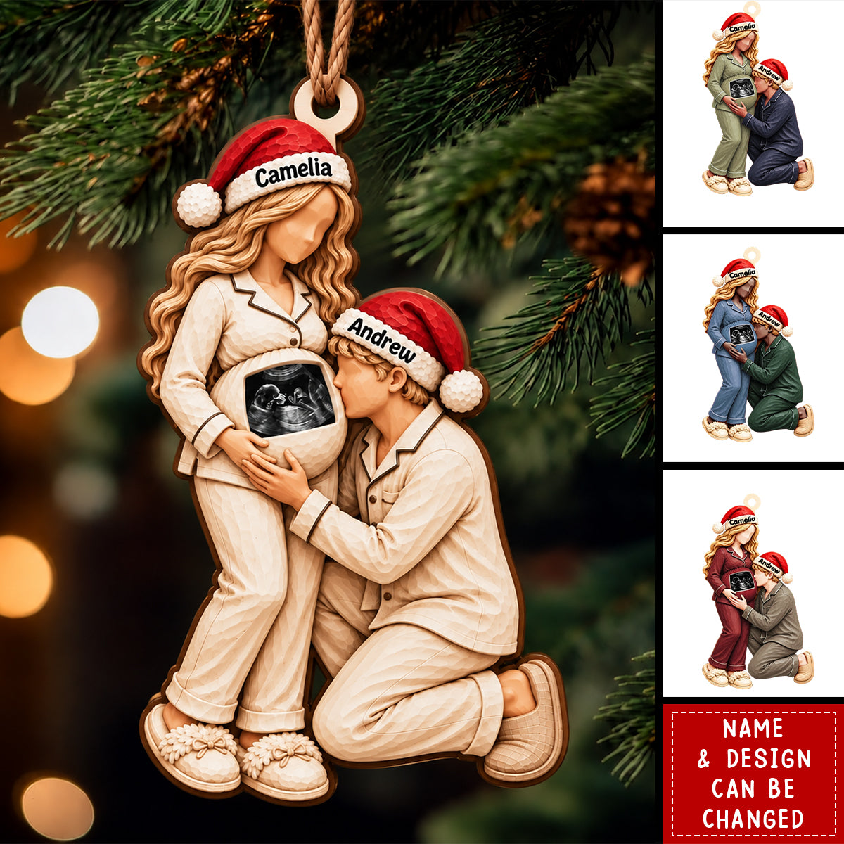 Personalised Bump's First Christmas Ornament, See You In 2026 Baby's Ornament