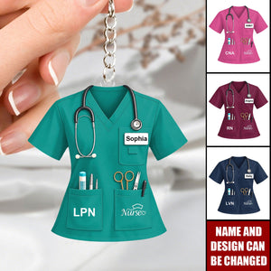 Nurse Uniform Custom Name Gift For Nurse, Coworkers - Personalized Keychain