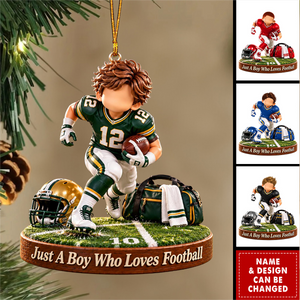Soccer Boy Acrylic Ornament, Soccer Player Gift For Nephew