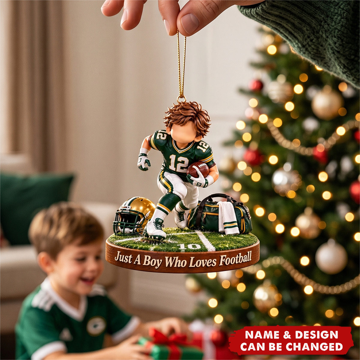 Soccer Boy Acrylic Ornament, Soccer Player Gift For Nephew