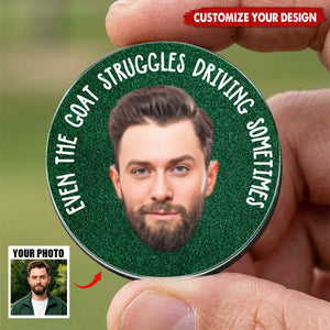 Custom Funny Face - Troll Gifts For Golf Lovers Buddy - Personalized Golf Ball Marker