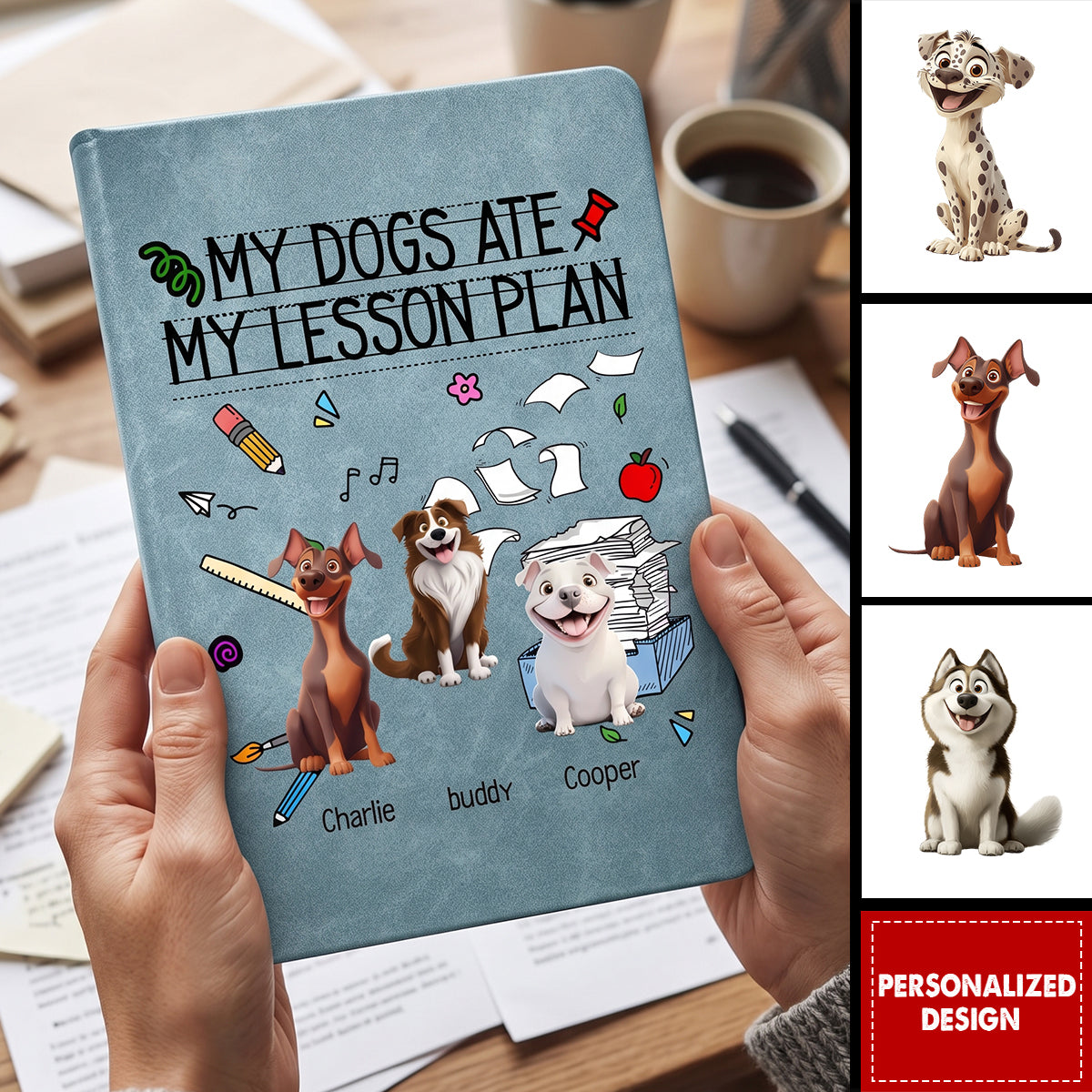Back To School Teacher Gift My Dog Ate My Lesson Plan - Personalized Journal