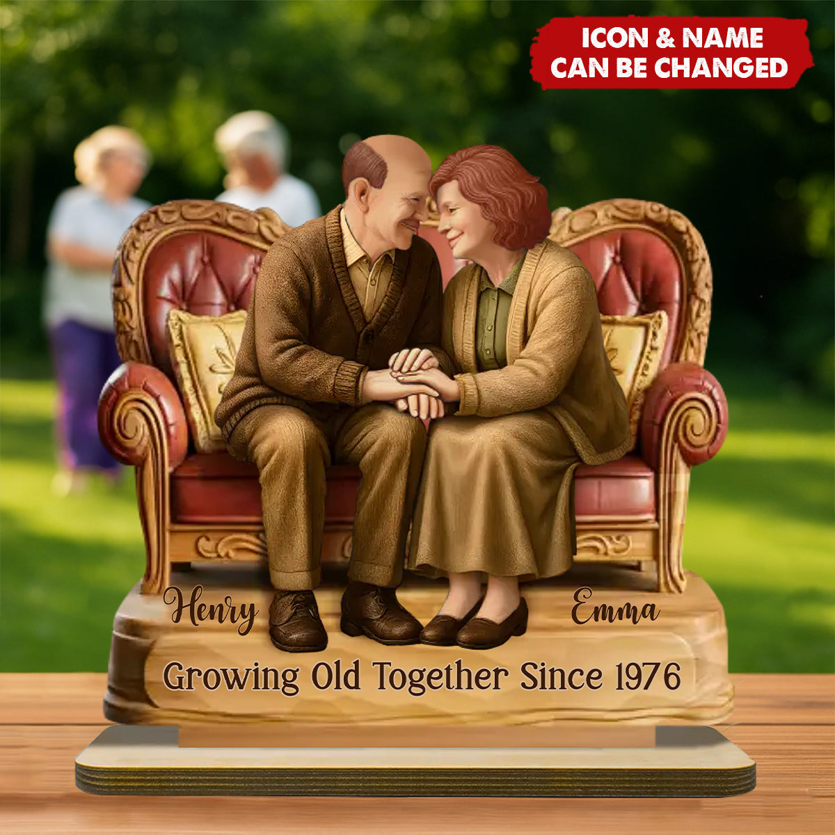 Custom 2-Layered Wooden Plaque - Anniversary Wedding Gifts For Husband And Wife - Life Feels Lighter With You