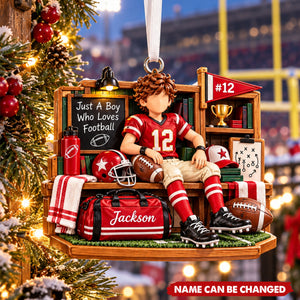Personalized Soccer Christmas Ornament - For Boys Who Love Soccer