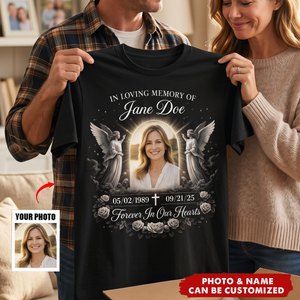Custom Memorial Photo Shirt - Personalized In Loving Memory T-Shirt, Remembrance Gift