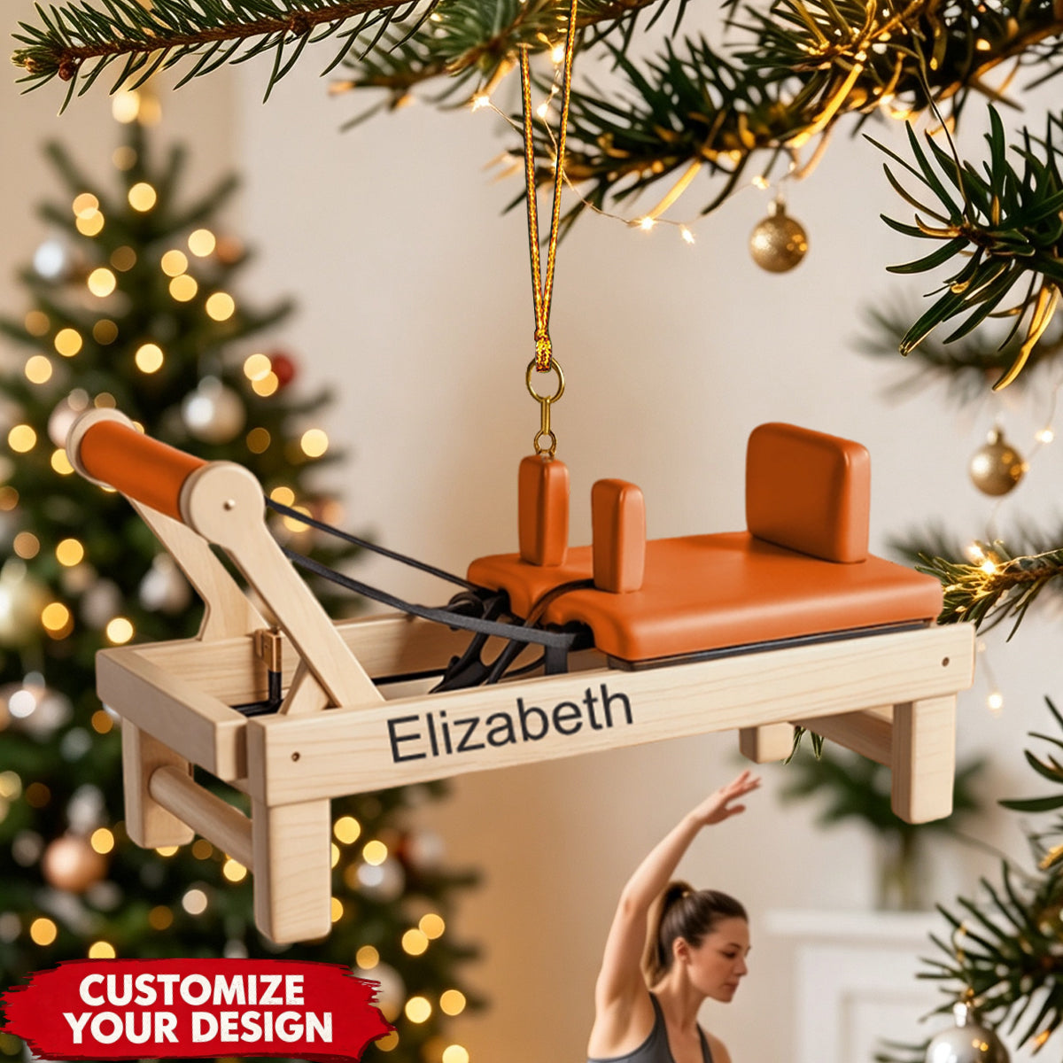 Custom Pilates Equipment Gift for Pilates Lover - Personalized Acrylic Ornament