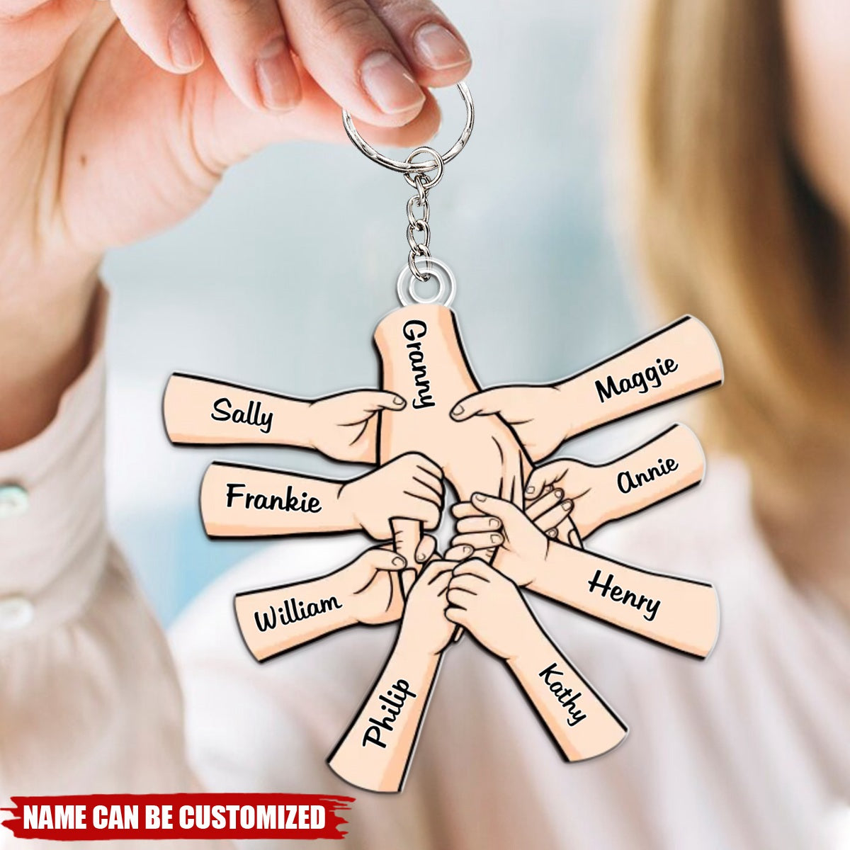 Where Love Grows - Personalized Acrylic Keychain, Gift For Mom, Grandma