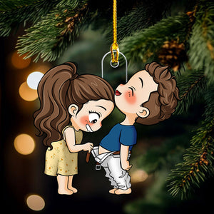 Cute Couple - Gift For Husband Wife, Anniversary - Personalized Ornament